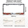 thumbnail image 3 of GZHJMY Christmas Snowman License Plate Frames Set of 2, Universal Aluminum License Plate Holders 2 Holes Car Tag Frames Automotive Exterior Accessories with Screw Caps Decorative, 3 of 7