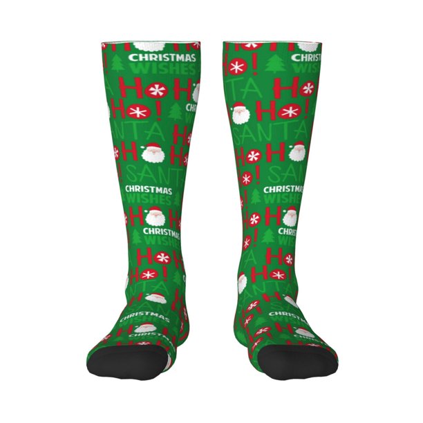 Balery Cute Santa Calcetines novedosos Calcetines deportivos Calcetines hasta la rodilla Calcetines de algodón Calcetines originales y geniales