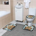 thumbnail image 6 of Cute Gingerbread Man Bathroom Accessory Curtain Sets Bath Curtain Anti-Slip Mats and Toilet Pad 66x72in, 6 of 8