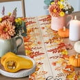 thumbnail image 4 of Thanksgiving Pumpkins Table Runner, Autumn Thanksgiving Kitchen Dining Table Decoration for Home Party Decor 13x60 Inches, 4 of 9