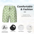 thumbnail image 5 of Balery Green Avocado Mens Swim Trunks Swim Shorts for Men Quick Dry Inseam Beach Shorts with Compression Liner Pocket-3X-Large, 5 of 9