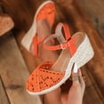 thumbnail image 5 of YLYL Women's Espadrilles Sandals Ankle Strap Buckle Closed Toe Platform Wedge Heel Summer Sandals, 5 of 9