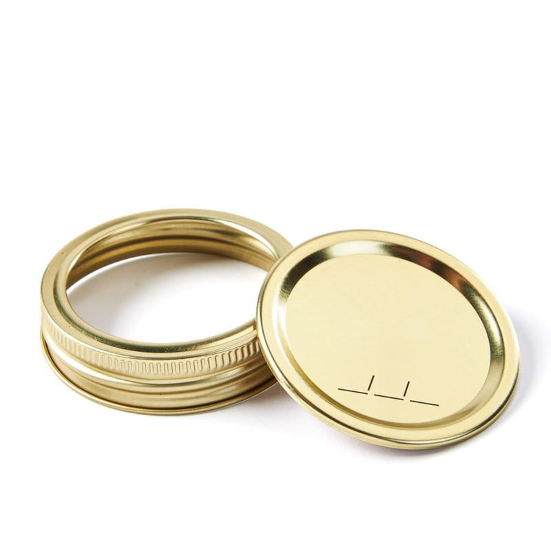 (2 pack) Mainstays 12-Pack Canning Jar Lids and Rings - Regular Mouth, Two-Piece Mason Jar Lids with Bands for Canning and Preserving, Fits All Brands Regular Mouth Mason Jars