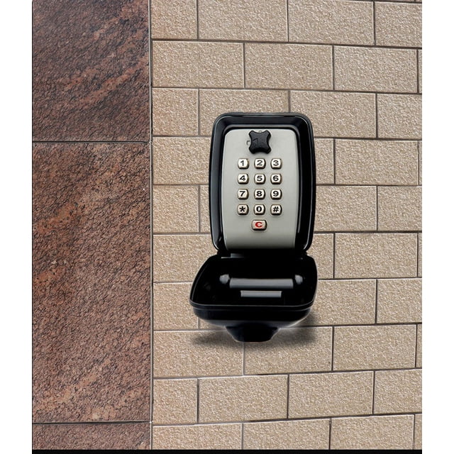Caja de seguridad resistente al agua para montaje en pared para llave de casa, caja de seguridad de gran capacidad reiniciable con combinación de 12 dígitos