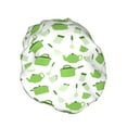 thumbnail image 2 of Disketp Kitchen Utensiles Cooking Pots Shower Caps,Reusable Shower Cap For Women, Double Layer Waterproof Hair Cap, Large Size For All Hair Lengths,For Girls Spa Home Salon Use, 2 of 9