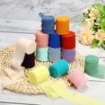 thumbnail image 4 of Uxcell Cinta de Chifón con Flecos de 1.5 In x 5 Yd para Decoración DIY, Negro/Blanco/Gris 3 Rollos, 4 of 7