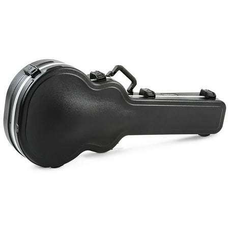 SKB Cases Universal Jumbo Acoustic Deluxe Guitar Hardshell Case with Full-Length Neck Support, TSA Latch, Over-Molded Handle, and Accessories Compartment