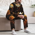 thumbnail image 7 of Daiia Cool Black Eagle for Men's Long-Sleeved Pajama Set – Soft & Comfortable Sleepwear Button-Up Pajamas Cozy Lounge Wear-XX-Large, 7 of 7