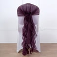 thumbnail image 2 of Efavormart 1 Set Wedding Chiffon Chair Sashes Aisle Decorations Draping Fabric Wrinkle-Free Eggplant Chair Cover for Party Ceremony Reception Floral Arrangement Banquet Outdoor Decor, 2 of 10
