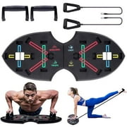 Zunammy Ztech 12-in-1 Push Up Rack Board Fitness System with Resistance Bands, Multi Color