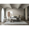 thumbnail image 5 of American Home Classics Folds 18" Modern Boucle Fabric/Wood Ottoman in Ivory, 5 of 9