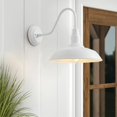 thumbnail image 4 of Light Fixture GOALPLUS - Lámpara de pared para exteriores (14 pulgadas), diseño domo, color blanco, 4 of 8