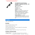 thumbnail image 2 of Front Right Strut and Coil Spring Assembly - Compatible with 2006 - 2011 Hyundai Accent 2007 2008 2009 2010, 2 of 2