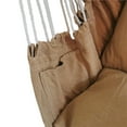 thumbnail image 5 of ALEKO Hanging Rope Swing Hammock Chair with Side Pocket and Wooden Spreader Bar, Khaki, 5 of 9