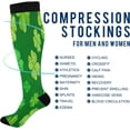 thumbnail image 4 of FREEAMG 1 Pair St. Patrick's Day Clover Compression Socks for Women Men,Knee High Stockings for Athletic Sports,Running,Travel, 4 of 7