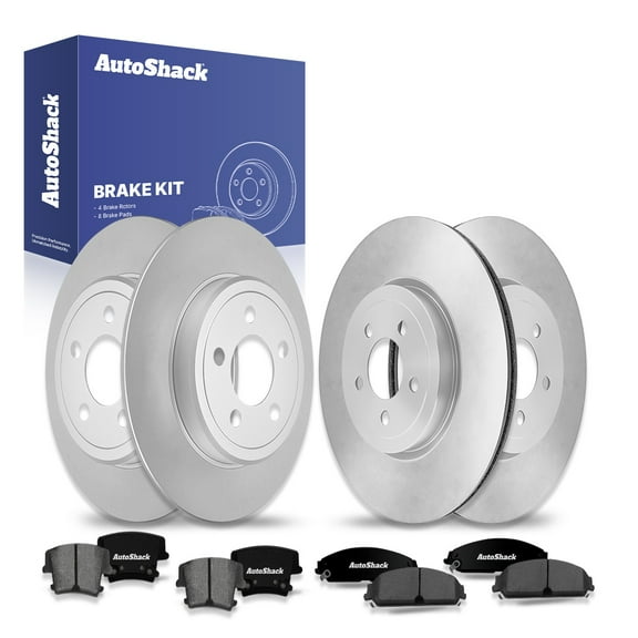 AutoShack Front & Rear Brake Rotors & Ceramic Pads for Dodge & Chrysler, Charger 2010, 2012-2013 Challenger 2012-2013 300 2005 Magnum 2007, AWD RWD V6 3.5L 3.6L