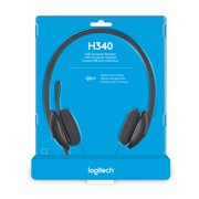 Logitech H340 USB Headset in Black for Internet Calls and Music - 981-000507