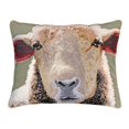 thumbnail image 3 of Throw Pillow FARM AND RANCH Needlepoint Sheep Face 16x20 Cotton Velvet Wo MH-199, 3 of 3