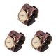 thumbnail image 1 of Reloj de hombre Minnieouse de aleación y cuero decorativo negro Marrón, 1 of 6