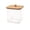 🥝 Clear_New#506, variant on Plastic Laundry Pods Container With Lid - Clear Detergent Storage Bin, Stackable Organizer Jar, Wooden Knob Lid, Multipurpose Laundry Room Kitchen Bathroom Storage
