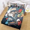 thumbnail image 2 of Conjunto de camas Cubierta de Microfibra Edredón con almohada Shams Niños Dibujos animados Tema Deportes Tema Summer Ropa de cama Conjuntos Artículos para el hogar M 3 Piezas kenally HA012073-05, 2 of 7