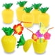 thumbnail image 1 of Vasos de bebida de piña tropical/coco, 12 Uds. Vasos de plástico para fiesta hawaiana con pajitas para fiesta hawaiana Luau niños fiesta de playa de verano Fokelyi LRWJ964-2, 1 of 9