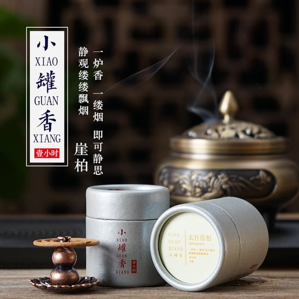 Xiao Hua Incienso en espiral para aromaterapia y meditación - Larga duración (1 hora), Ciprés de acantilado