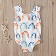 thumbnail image 6 of Ohufall Toddler Swimsuit Baby Kids Girls Print Strap Ruffle Swimwear Swimsuit Bathing Suits, 6 of 9