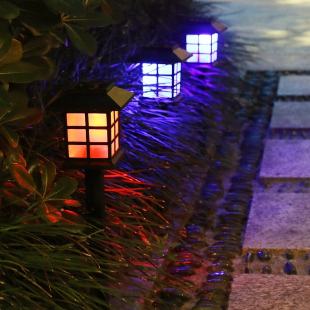 Luz solar de noche para jardín al aire libre, 1 LED, lámpara de césped para casa pequeña, lámpara de jardín, lámpara decorativa para césped, lámpara de palacio pequeño