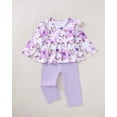 thumbnail image 5 of 12 Months Baby Girls Clothes 18 Months Girl 2 Pack Outfits Set Toddler Girl Long Sleeve Top Pants 4PCS Clothing Set Purple, 5 of 6