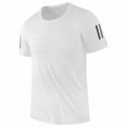 thumbnail image 5 of HOWPAY Mens T Shirts Casual Solid Color Loose Fit Crew Neck Short Sleeve Classic Tee Tops Lightweight Summer Comfortable Soft Streewear White XL, 5 of 5