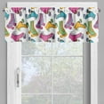 thumbnail image 2 of Ambesonne Vintage Valance Pack of 2, Roller Skates Pattern Art, 42"X12", Multicolor, 2 of 5