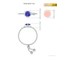 thumbnail image 4 of Angara Natural 0.5 Ct. Tanzanite Solitaire Ring in 14K White Gold for Women (Ring Size: 3), 4 of 9