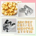 thumbnail image 3 of 26pcs Extra Large Alphabet Letter Cookie Cutters Shapes Stainless Steel Cookie Cutters Set Metal Fondant Biscuit Tools For Christmas Birthday Holiday Cake Baking, 3 of 5