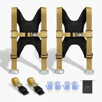 Lot De 2 Sangles De Déménagement Forearm Forklift - Édition Spéciale Bleue - Résistance 1234 Kg