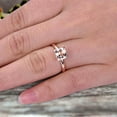 thumbnail image 7 of Startling Morganite Solitaire Engagement Ring On 10k Rose Gold 1.3 Carat 7mm Cushion Cut Heart Prong Promise Band Anniversary Gift, 7 of 7