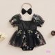 thumbnail image 4 of Eliza-0-24 Meses Bebé Niñas Floral Malla Romoper Vestido Puff Manga Corta Bodys Con Diadema, 4 of 4