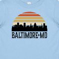 thumbnail image 4 of Inktastic Baltimore Maryland Skyline Sunset Boys or Girls Baby T-Shirt, 4 of 5