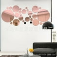thumbnail image 1 of 30PCS Mirror Wall Decals Round Circle Wall Stickers Removable Acrylic Decorative Mirror DIY Home Decorations, 1 of 8