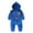 1#Blue50, variant on Byoo Newborn Boy Astronaut Onesie Hoodie Zipper Solid Color Hooded Role-Play Space Jumpsuit Outfit Cozy Warm Bodysuit for Kids