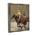 thumbnail image 4 of Stupell Industries Galloping Polo Players Animals & Insects Painting Gray Floater Framed Canvas Art Print Wall Art, 25 x 31, 4 of 10