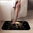 thumbnail image 4 of 1pc Skull with Arrows Absorbent Non-Slip Bathroom Thickened Flannel Rug Decor,Soft,Quick Drying,Suitable For Indoor/outdoor Use,Bathrooms,Bedrooms,Kitchens,Terrace,Laundry Rooms,16"x24", 4 of 9