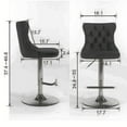 thumbnail image 7 of Swivel Velvet Barstools,Adjustable Swivel Barstools with Backs Comfortable,Velvet Bar Chair  for Kitchen Island,Set of 2,blue and white, 7 of 7