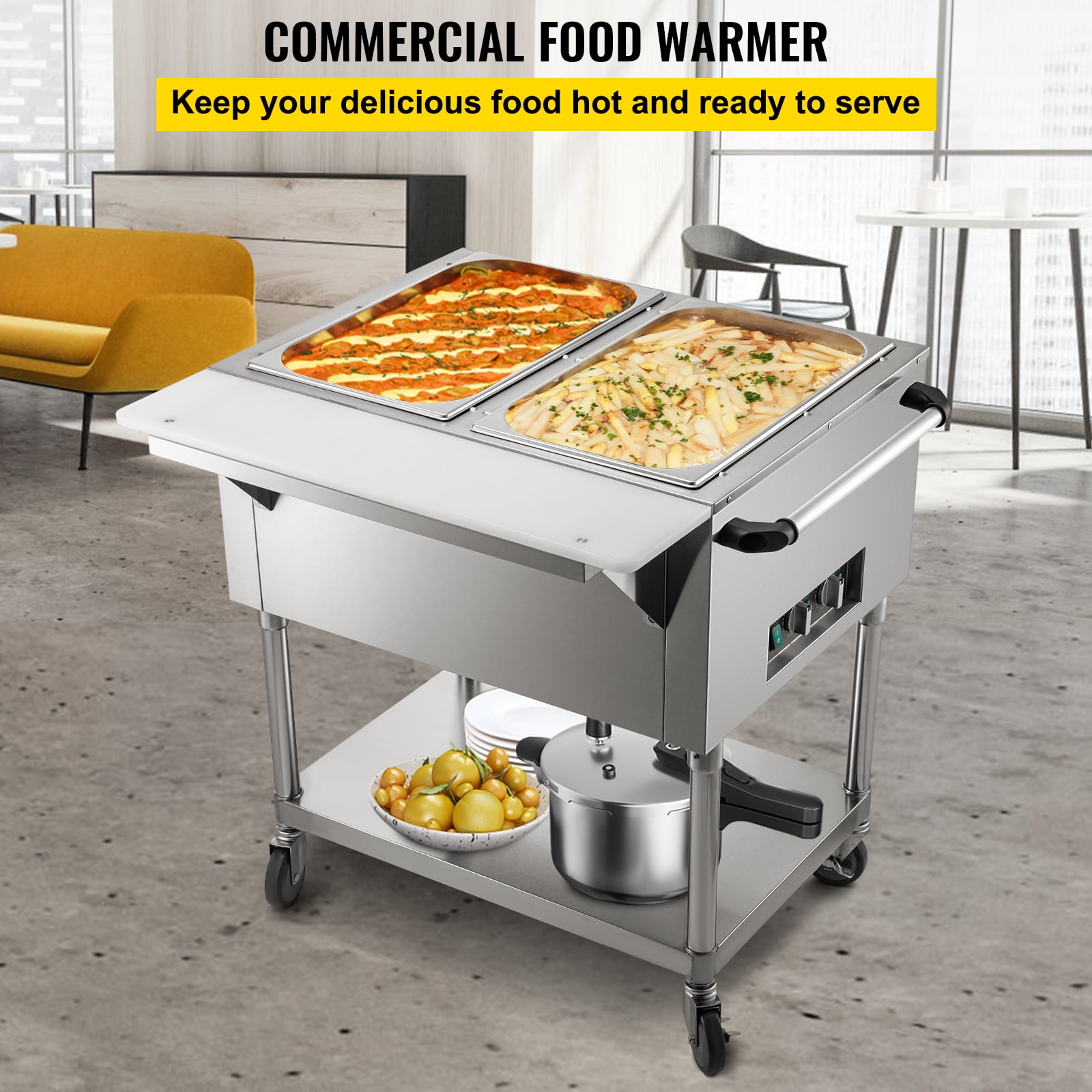 VEVOR Commercial Soup Warmer 22.2 qt. Capacity, 800W Electric Food
