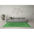 thumbnail image 3 of Ahgly Company Indoor Square Medallion Emerald Green Traditional Area Rugs, 3' Square, 3 of 4