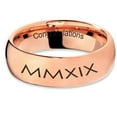 thumbnail image 2 of Tungsten Congrats Grad Class Of 2019 Roman Numerals Engraved Band Ring 7mm Men Women Comfort Fit 18k Rose Gold Dome Polished, 2 of 4