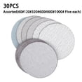 thumbnail image 1 of 30 Pcs 3 Inch Hook & Loop White Dry Sanding Disc Semi-Brittle Corundum Sandpaper, 1 of 4