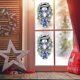 thumbnail image 3 of Pegatinas de pared navideñas, 2 piezas, diseño de corona de muñeco de nieve, pegatinas decorativas, álbumes de fotos, ventanas, puertas, paredes, decoraciones de vidrio para automóviles (7,87 * 11,8 pulgadas) BRI Rojo Verde, 3 of 5