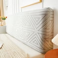 thumbnail image 1 of Nvzi 1 funda de almohada elástica de felpa simple impulsada por el viento, extraíble y lavable, funda protectora de respaldo de cama completamente envuelta, largo 120 cm (gris claro), 1 of 5