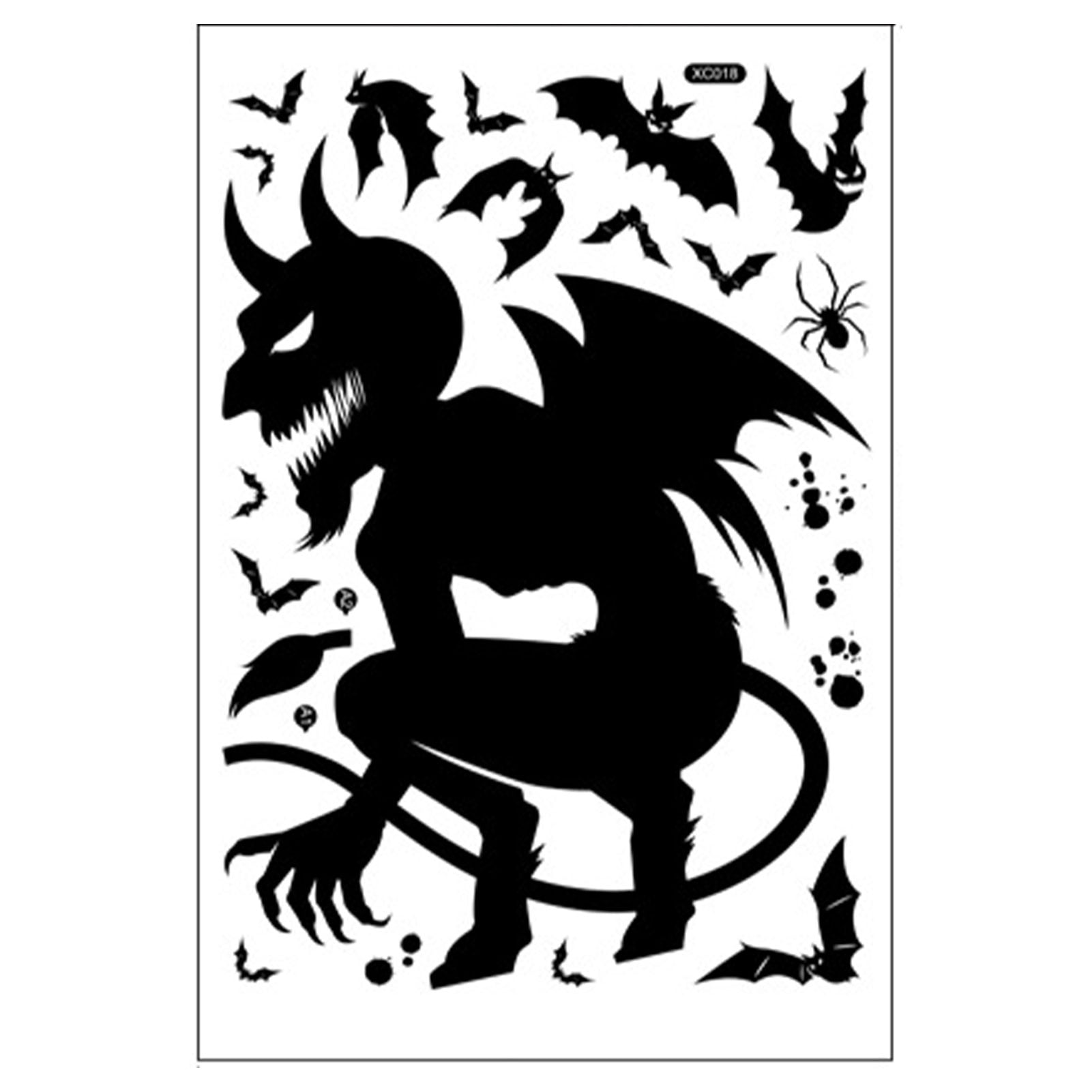 TAONMEISU Halloween Window Clings Halloween Decorations Silhouette
